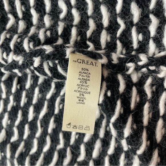 THE GREAT The Tiny Hearts Lodge Jacquard Cardigan Size 2 - Picture 4 of 8